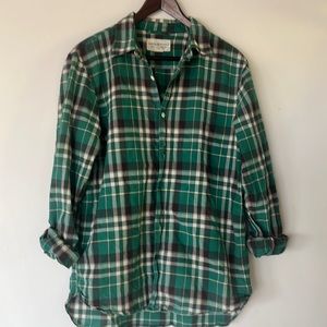 Button down plaid shirt